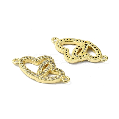 Rack Plating Brass Micro Pave Clear Cubic Zirconia Pendants KK-R157-04G-1