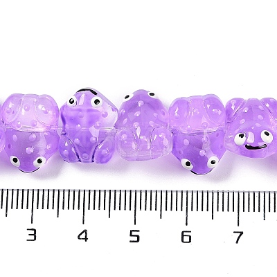 Transparent Glass Enamel Beads Strands GLAA-B021-05E-1