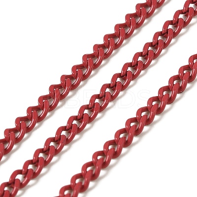 Spray Painted 304 Stainless Steel Curb Chains STAS-B067-05A-08-1