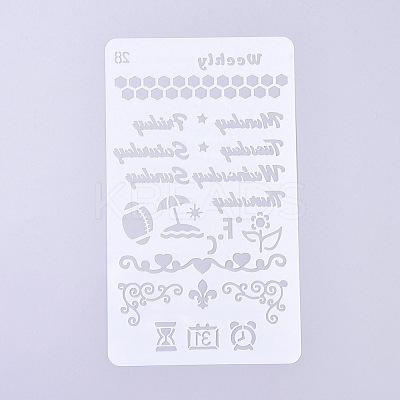 Plastic Reusable Drawing Painting Stencils Templates DIY-G027-G28-1
