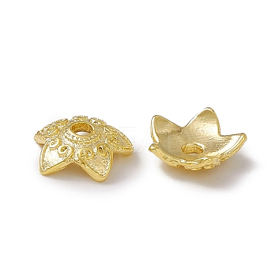 5-Petal Brass Bead Cap KK-A172-15G-1