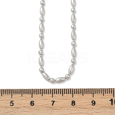 2.5MM 304 Stainless Steel Round Oval Link Chain Necklaces LS-NJEW-M110-01P-1