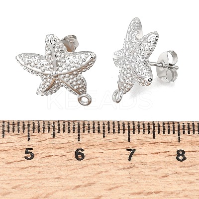 304 Stainless Steel Stud Earring Findings STAS-D391-03C-P-1