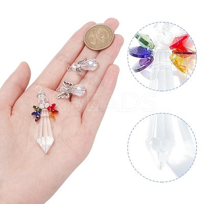 30Pcs 3 Style Electroplate Glass Pendants FIND-AR0003-80-1