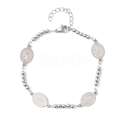 Religion 304 Stainless Steel Link Bracelets LS-BJEW-F524-04A-P-1