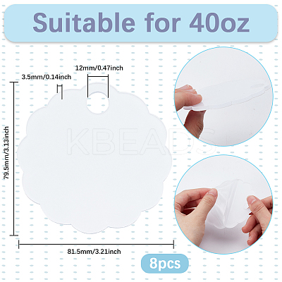 8Pcs Acrylic Heat Transfer Big Pendants FIND-SP0003-10A-1