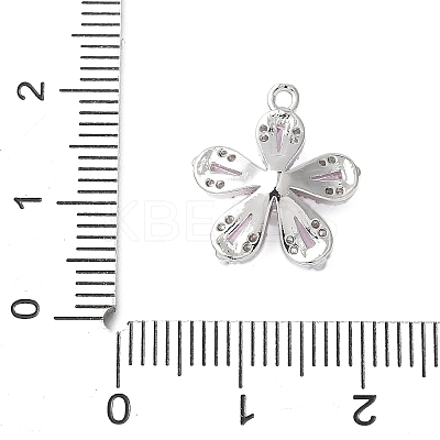 Brass Micro Pave Cubic Zirconia Pendants KK-D357-11P-1