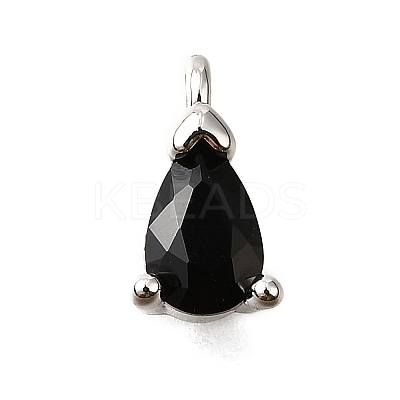 Brass Micro Pave Cubic Zirconia Pendants KK-D356-08H-P-1