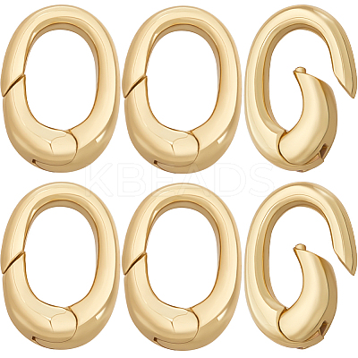 10Pcs Brass Spring Gate Rings KK-BBC0015-85-1