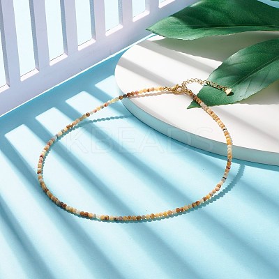 Natural Crackle Agate Beaded Necklaces for Women NJEW-JN03789-04-1