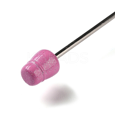 Plastic & Iron Beadable Pens AJEW-H147-01I-1