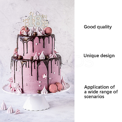 10 Sets 10 Style Number Plastic Imitation Pearl & Rhinestone Cake Toppers FIND-CP0001-67-1
