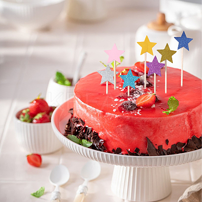 15 Sets 5 Styles Star Paper Cake Toppers FIND-CA0009-82-1