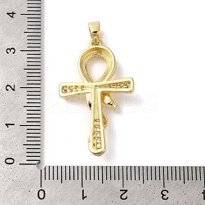 Rack Plating Brass Micro Pave Cubic Zirconia Pendants KK-U022-07A-01-1