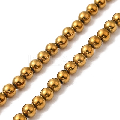 Electroplate Synthetic Magnetic Hematite Beads Strands G-E602-01D-1