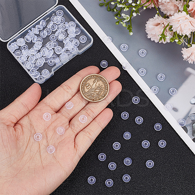 120Pcs Silicone Clip on Earring Pads FIND-SP0001-02-1