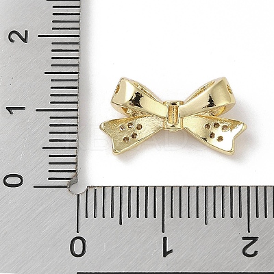 Brass Micro Pave Clear Cubic Zirconia Beads KK-G491-34G-1