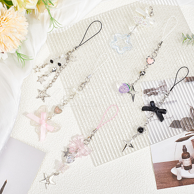6Pcs Resin Pendant Decorations AJEW-HY0002-08-1