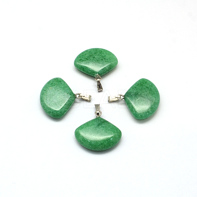 Fan Natural & Synthetic Mixed Stone Pendants G-Q358-M-1