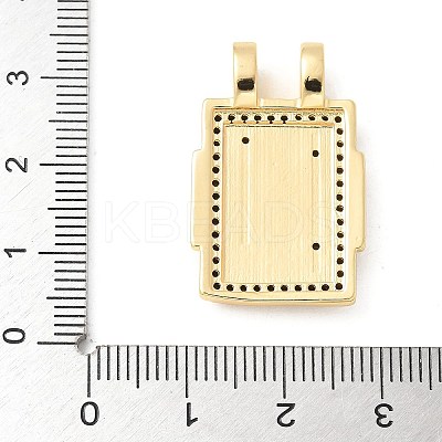 Brass Micro Pave Cubic Zirconia Pendants KK-U053-20G-01-1