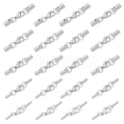 50 Sets 5 Styles 304 Stainless Steel Lobster Claw Clasps STAS-UN0042-01-1