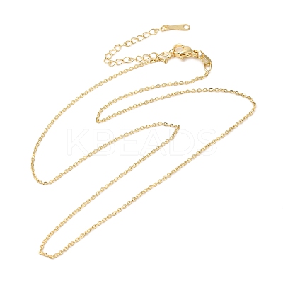 Brass Cable Chain Necklaces LS-NJEW-B119-08G-1