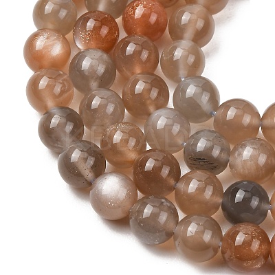 Grade AA Natural Multi-Moonstone Bead Strands G-M296-01-6mm-1