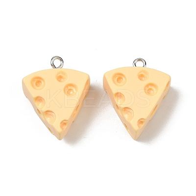 Spray Painted Opaque Resin Pendants RESI-F061-07-1