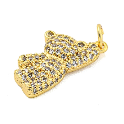 Brass Micro Pave Cubic Zirconia Pendants KK-R159-19C-G-1