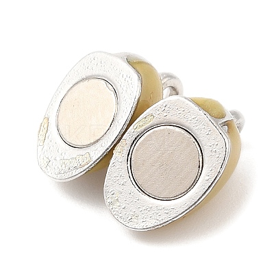 Heart Alloy Enamel Magnetic Clasps ENAM-G220-01B-1