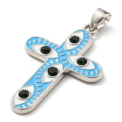 Rack Plating Alloy Enamel Pendants PALLOY-K010-41P-01-1