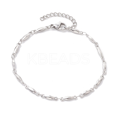 Non-Tarnish 304 Stainless Steel Bar Link Chain Bracelets for Women BJEW-JB10589-02-1