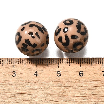 Printed Opaque Acrylic Beads OACR-S043-07D-1