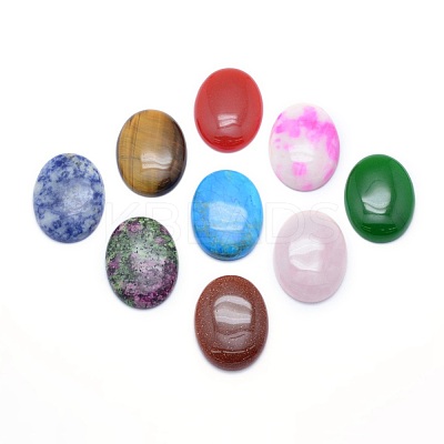 Natural & Synthetic Mixed Stone Cabochons G-P393-I-1