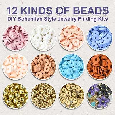 DIY Bohemian Style Jewelry Finding Kits DIY-FS0007-78-1