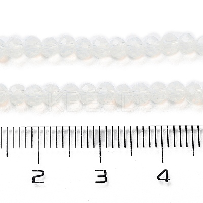 Faceted Clear Glass Rondelle Bead Strands X-GLAA-F001-3x2mm-23-1