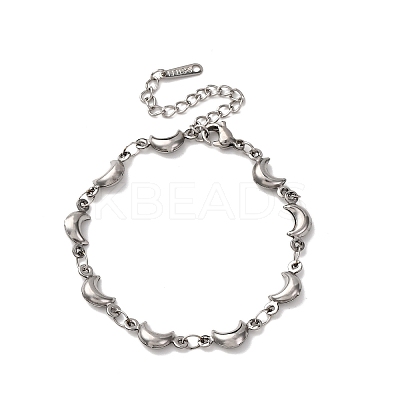 304 Stainless Steel Link Bracelets for Women BJEW-L706-02P-1