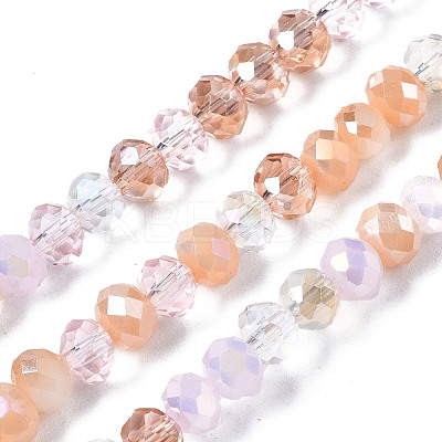 Electroplate Glass Beads Strands EGLA-T020-12E-1