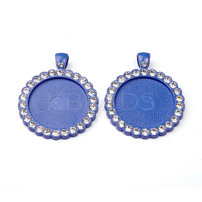 Alloy Pendant Cabochon Settings PALLOY-WH0066-33E-1