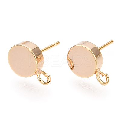 Brass Stud Earring Findings KK-WH0065-09D-G-1