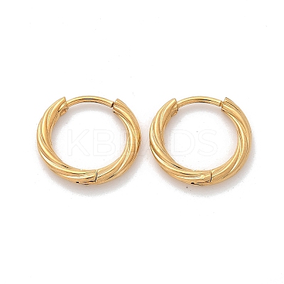 304 Stainless Steel Twist Hoop Earrings for Women EJEW-A130-02A-G-1