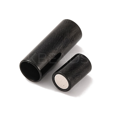 304 Stainless Steel Magnetic Clasps with Glue-in Ends STAS-K006-07D-1