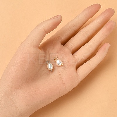 12Pcs 2 Colors Grade B Natural Cultured Freshwater Pearl Charms FIND-YW0004-29-1