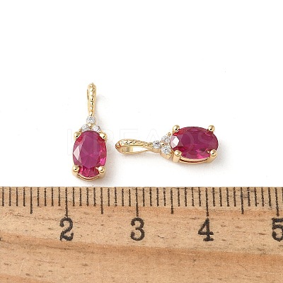 Brass Micro Pave Cubic Zirconia Pendants KK-Q031-43G-11-1