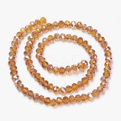 Electroplate Transparent Glass Beads Strands LS-EGLA-A034-T6mm-E07-1