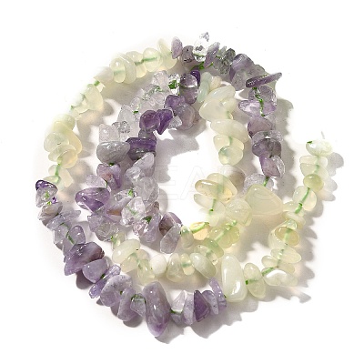 Natural New Jade & Amethyst Beads Strands G-L610-A21-01-1