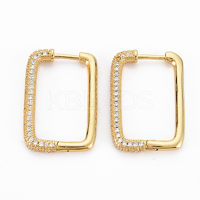 Rectangle Hoop Earrings for Girl Women X-EJEW-N099-002LG-NF-1