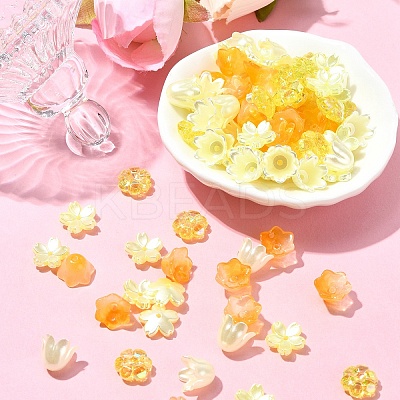DIY Flower Plastic & Acrylic Beads Jewelry Making Finding Kit DIY-YW0008-78A-1