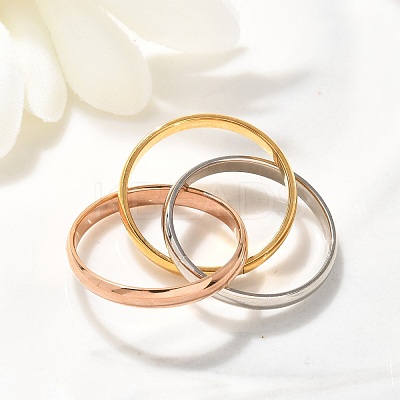 304 Stainless Steel Triple Circle Finger Rings Jewelry RJEW-C121-01-1
