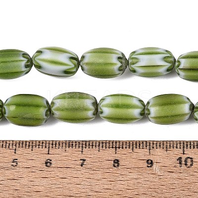 Handmade Millefiori Glass Barrel Beads LS-LA-N002-07B-1